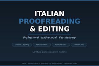 proofread and edit your italian documents professionally
