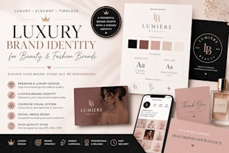 design a luxury brand identity for beauty and fashion brands