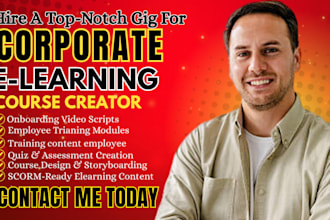 create corporate elearning course onboarding video and employee training content