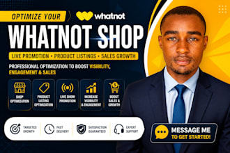 optimize your whatnot shop for listings, promotion, and sales growth