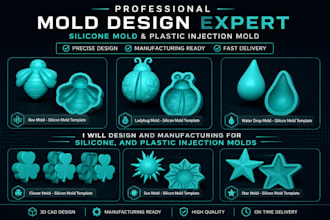 design and manufacturing for silicon, and plastic injection molds