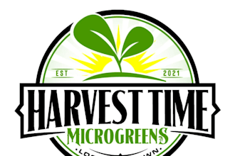 do design a creative home harvest or organic farm logo