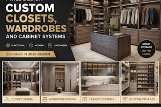 design custom closets, wardrobes and cabinet systems