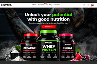 design health supplement shopify store supliful supplement website