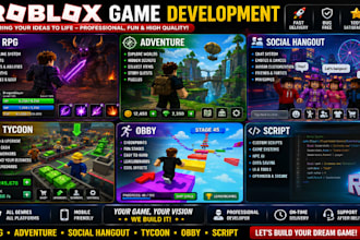 make roblox rpg, roblox adventure, roblox social hangout, tycoon, obby, script