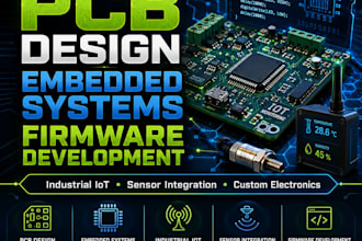 design industrial iot monitoring pcb, sensors and firmware systems