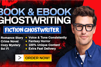 ghostwrite romance, cozy mystery or ya fantasy fiction novel ebook