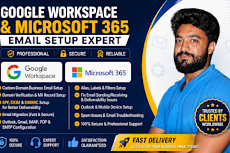 quickly setup google workspace, g suite or ms 365 in 1 hour