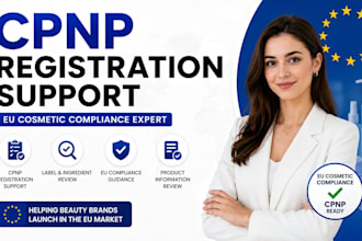 help with cpnp cosmetic registration and eu compliance support