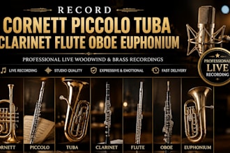 record pro clarinet flute cornett piccolo tuba oboe euphonium for music
