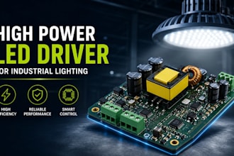 design custom high power led driver pcb schematic layout for industrial lighting