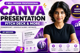 design canva presentation pitch deck powerpoint google slides expert team