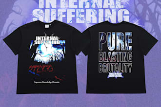 redraw and remake metal band merch into high quality printable artwork