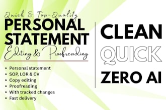 enhance personal statement, proofread ucas, uk grad school sop, lor copy editor