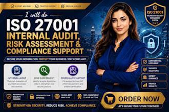 do iso 27001 internal audit, risk assessment and compliance support