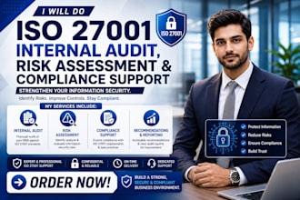 do iso 27001 internal audit, risk assessment and compliance support