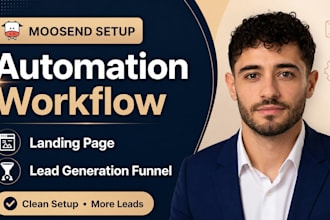 design moosend automation landing page lead generation campaign funnel