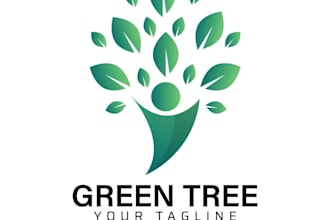 design unique tree service logo for you