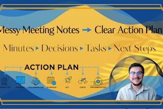turn meeting transcripts into minutes and an action plan
