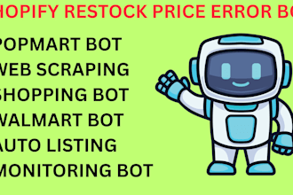 do restock monitor bot,price error bot, discord bot price getter and notifier