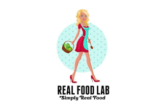 design mascot modern food delivery business logo