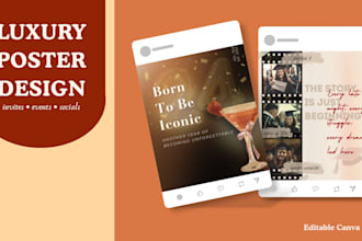 design luxury aesthetic invitations and posters