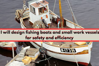 design fishing boat and small work vessel for work and efficiency