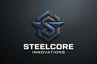 design a strong and modern steel brand logo for your business