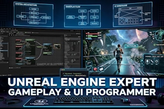 do unreal engine gameplay and UI programming for your game