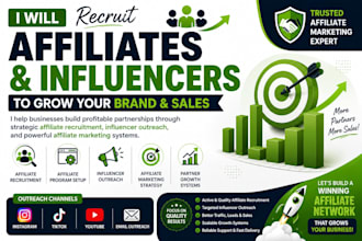 recruit affiliates and influencers to grow your brand