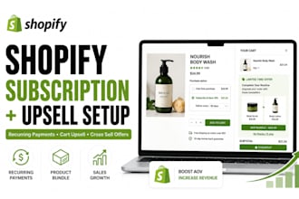 setup shopify subscription cart upsell and cross sell offers recurring payment
