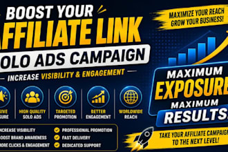 boost your affiliate link solo ads campaign twitter promotion x500k  clicks
