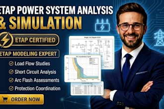 perform power system analysis and simulation using etap