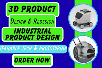 design industrial product  prototype, smart wearable device or drone and uav cad