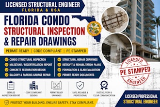 do florida condo structural inspection , repair drawings