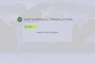 manually translate english arabic and french