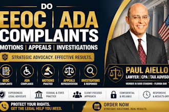 do eeoc ada complaint, motions, appeals, investigation USA