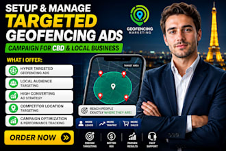 setup and manage targeted geofencing ads campaign for cbd and local business