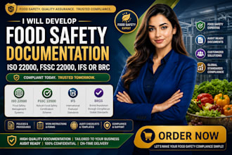 develop iso 22000, fssc 22000, ifs or brc food safety documentation