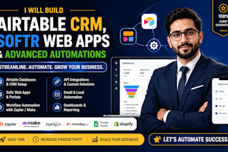 airtable CRM, softr web apps and business automation systems