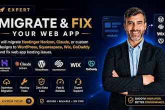 migrate hostinger horizon claude design to wordpress squarespace wix godaddy