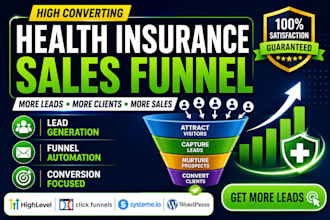 design a health insurance lead generation sales funnel