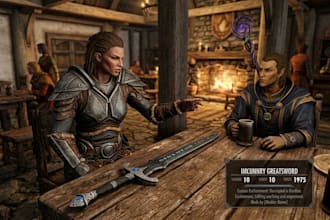 do high quality skyrim mods, fantasy weapons, skyrim characters and rpg game mod