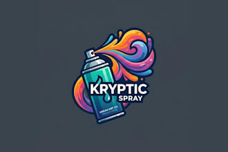 design a modern and creative spray can logo for your brand