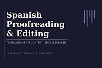 proofread and improve your spanish text