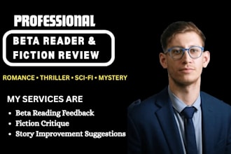 beta read and review your cozy mystery, scifi, thriller, or romance novel