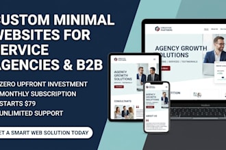 design a custom minimal website for your service agency