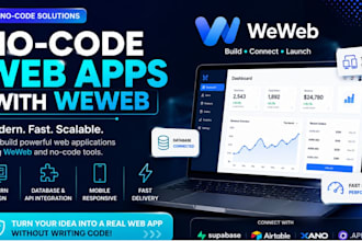 build a modern web app using weweb and no code tools
