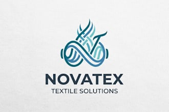 design a modern and professional textile company logo