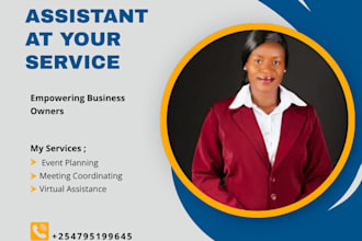 be reliable virtual assistant for meetings and organization